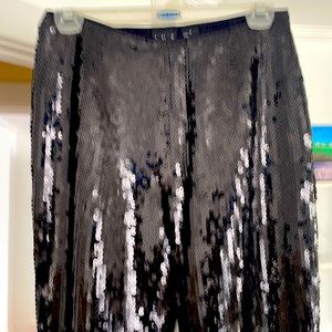 Ladies black sequined pants